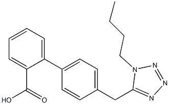 1-butyl-5-(4-(2'-carboxyphenyl)benzyl)tetrazole Struktur