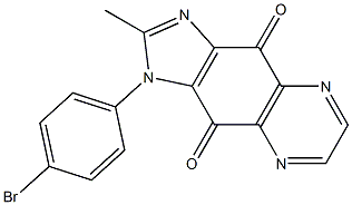 2-methyl-4,9-dihydro-1-(4-bromophenyl)-1H-imidazo(4,5-g)quinoxaline-4,9-dione Struktur