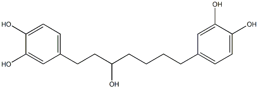 1,7-bis(3,4-dihydroxyphenyl)heptan-3-ol Struktur