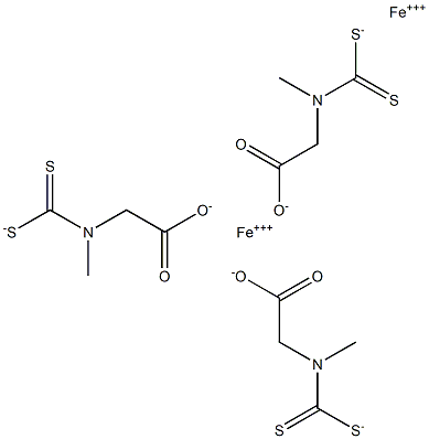 (N-dithiocarboxysarcosine)iron(III) Struktur