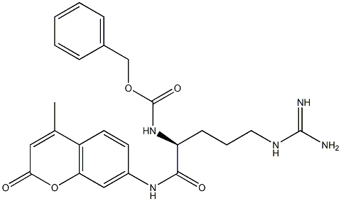 7-(N-benzyloxycarbonylargininamido)-4-methylcoumarin Struktur