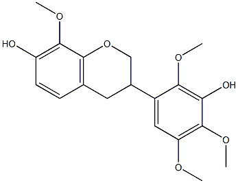 3',7-dihydroxy-2',4',5',8-tetramethoxyisoflavan Struktur