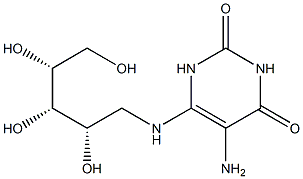 5-amino-2,4-dioxy-6-ribitylaminopyrimidine Struktur