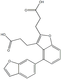 4,6-dibenzofuranbispropionic acid Struktur