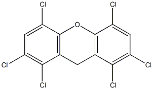 1,2,4,5,7,8-HEXACHLOROXANTHENE Struktur