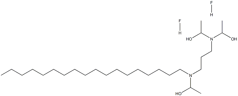 N'-OCTADECYL-TRIMETHYLENEDIAMINE-N,N'-TRIS(2-ETHANOL)-DIHYDROFLUORIDE Struktur