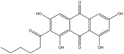 ANTHRAQUINONE,2-HEXANOYL-1,3,6,8-TETRAHYDROXY Struktur