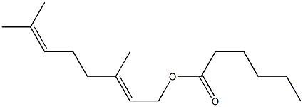 2,6-OCTADIEN-1-OL,3,7-DIMETHYL-,HEXANOATE, Struktur