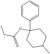 1-METHYL-4-PHENYL-4-PROPIONOXYPIPERIDINE Struktur