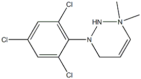 1-(2,4,6-TRICHLOROPHENYL)-3,3-DIMETHYLTRIAZINE Struktur