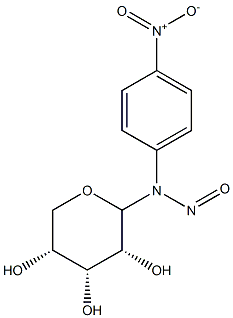 N-NITROSO-N-PARA-NITROPHENYL-D-RIBOSYLAMINE Struktur