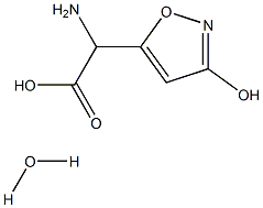 5-ISOXAZOLEACETICACID,ALPHA-AMINO-3-HYDROXY-,MONOHYDRATE Struktur