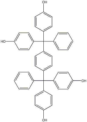 1,4-BIS(4',4''-DIHYDROXYTRIPHENYLMETHYL)BENZENE Struktur