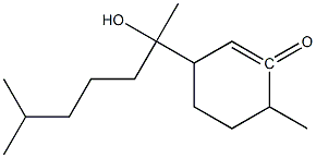 6-(1,5-DIMETHYL-1-HYDROXYHEXYL)-3-METHYLCYCLOHEXEN-2-ONE Struktur