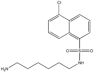 (N-6-AMINOHEXYL)-5-CHLORO-1-NAPHTHALENESULPHONAMIDE Struktur