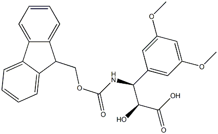 N-Fmoc-(2S,3S)-3-Amino-2-hydroxy-3-(3,5-dimethoxy-phenyl)-propanoic acid Struktur