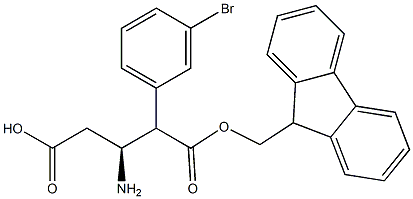 Fmoc-(S)-3-Amino-4-(3-bromo-phenyl)-butyric acid Struktur