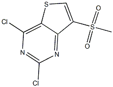 2,4-Dichloro-7-methanesulfonyl-thieno[3,2-d]pyrimidine Struktur