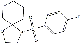 4-(4-fluorophenyl)sulfonyl-1-oxa-4-azaspiro[4.5]decane Struktur