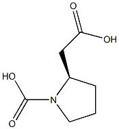 (R)-2-Carboxymethyl-pyrrolidine-1-carboxylic acid Structure