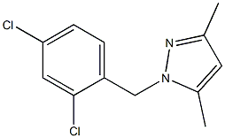 1-(2,4-Dichloro-benzyl)-3,5-dimethyl-1H-pyrazol- Struktur