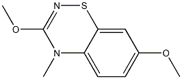 3,7-Dimethoxy-4-methyl-4H-1,2,4-benzothiadiazin- Struktur