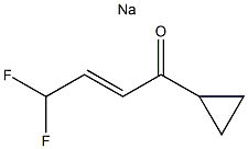 Sodium 4-cyclopropyl-1,1-difluoro-4-oxo-but-2-en- Struktur