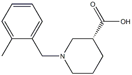 (3R)-1-(2-methylbenzyl)piperidine-3-carboxylic acid Struktur