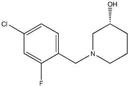 (3R)-1-(4-chloro-2-fluorobenzyl)piperidin-3-ol Struktur