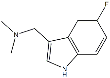 1-(5-fluoro-1H-indol-3-yl)-N,N-dimethylmethanamine Struktur