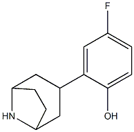 2-(8-azabicyclo[3.2.1]oct-3-yl)-4-fluorophenol Struktur