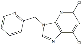 2,6-dichloro-9-(pyridin-2-ylmethyl)-9H-purine Struktur