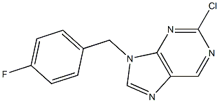 2-chloro-9-(4-fluorobenzyl)-9H-purine Struktur