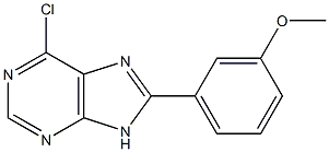 6-chloro-8-(3-methoxyphenyl)-9H-purine Struktur