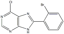 8-(2-bromophenyl)-6-chloro-9H-purine Struktur