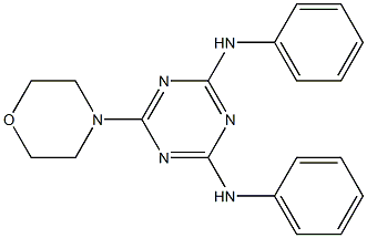 2,4-BIS(ANILINO)-6-MORPHLINO-1,3,5-TRIAZINE Struktur