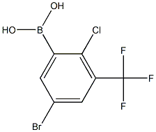 5-Bromo-2-chloro-3-(trifluoromethyl)phenylboronicacid Struktur