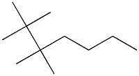 2,2,3,3-tetramethylheptane Struktur