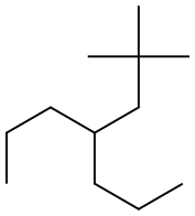 2,2-dimethyl-4-propylheptane Struktur