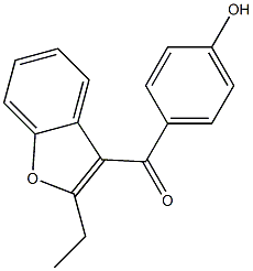 4-HYDROXYPHENYL-2-ETHYLBENZOFURAN-3-YL-KETONE Struktur