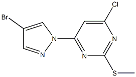 4-(4-BROMO-1H-PYRAZOL-1-YL)-6-CHLORO-2-(METHYLTHIO)PYRIMIDINE Struktur