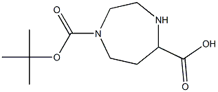 1-[(1,1-DIMETHYLETHOXY)CARBONYL]-1,4-DIAZEPANE-5-CARBOXYLICACID Struktur