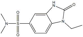 1-ETHYL-N,N-DIMETHYL-2-OXO-2,3-DIHYDRO-1H-BENZIMIDAZOLE-5-SULFONAMIDE Struktur