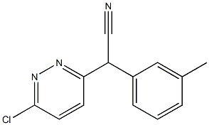 6-CHLORO-ALPHA-(3-METHYLPHENYL)-3-PYRIDAZINEACETONITRILE Struktur