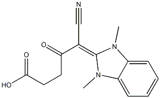 5-CYANO-5-(1,3-DIMETHYL-1,3-DIHYDRO-2H-BENZIMIDAZOL-2-YLIDENE)-4-OXOPENTANOIC ACID Struktur