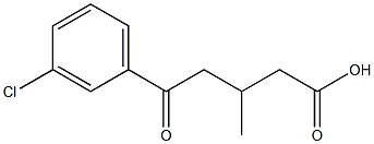 5-(3-CHLOROPHENYL)-3-METHYL-5-OXOVALERIC ACID 95% Struktur