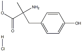 Methyl 2-amino-3-(4-hydroxy-phenyl)-2-methyl-propionate HCl Struktur