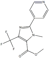 3-METHYL-2-PYRIDIN-4-YL-5-TRIFLUOROMETHYL-3H-IMIDAZOLE-4-CARBOXYLIC ACID METHYL ESTER Struktur