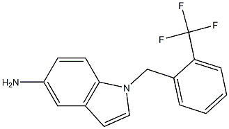 1-(2-(TRIFLUOROMETHYL)BENZYL)-1H-INDOL-5-AMINE Struktur