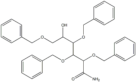 2,3,4,6-TETRAKIS(BENZYLOXY)-5-HYDROXYHEXANAMIDE Struktur